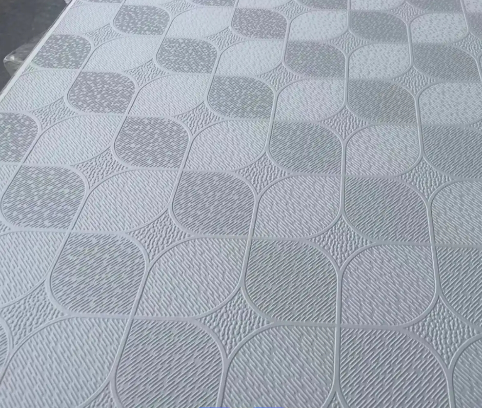 PVC Laminated Mineral Fiber Gypsum Ceiling Tiles for Commercial Suspended Ceiling Systems PVC Laminated Mineral Fiber Gypsum Ceiling Tiles for Commercial Suspended Ceiling Systems